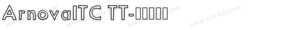 ArnovaITC TT字体转换